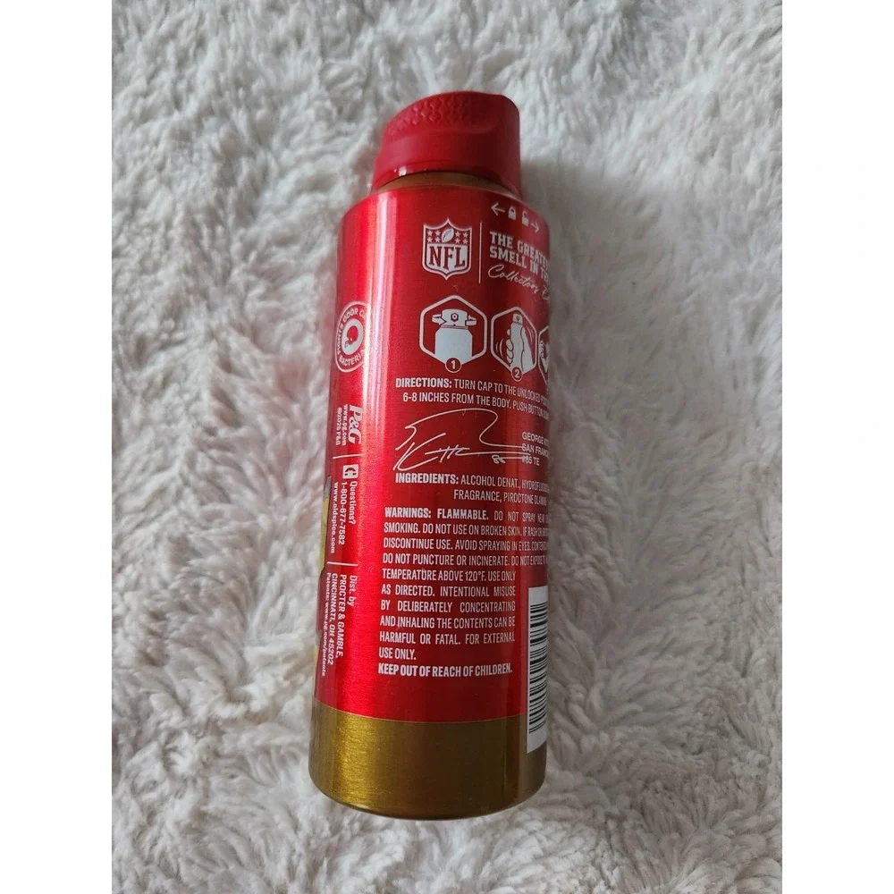 Old Spice NFL Body Spray George Kittle‎ Can Cook Sea Tides Toughness 5.1oz 49ers